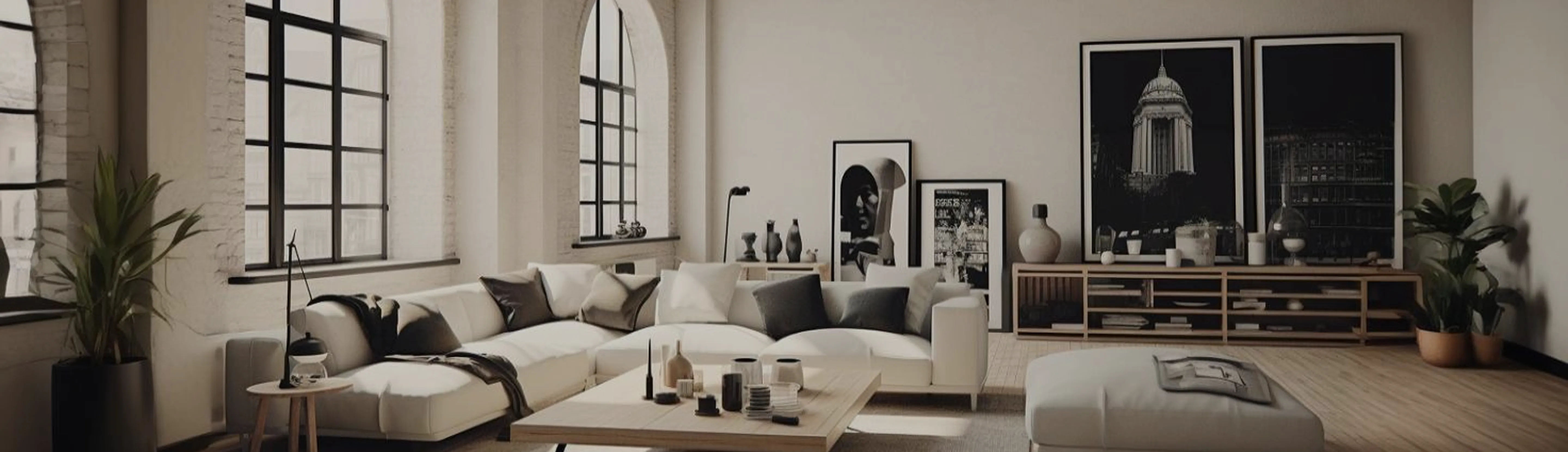 Modern staged living room